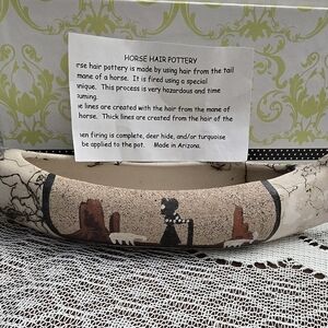 Handcrafted Horse Hair Pottery Canoe